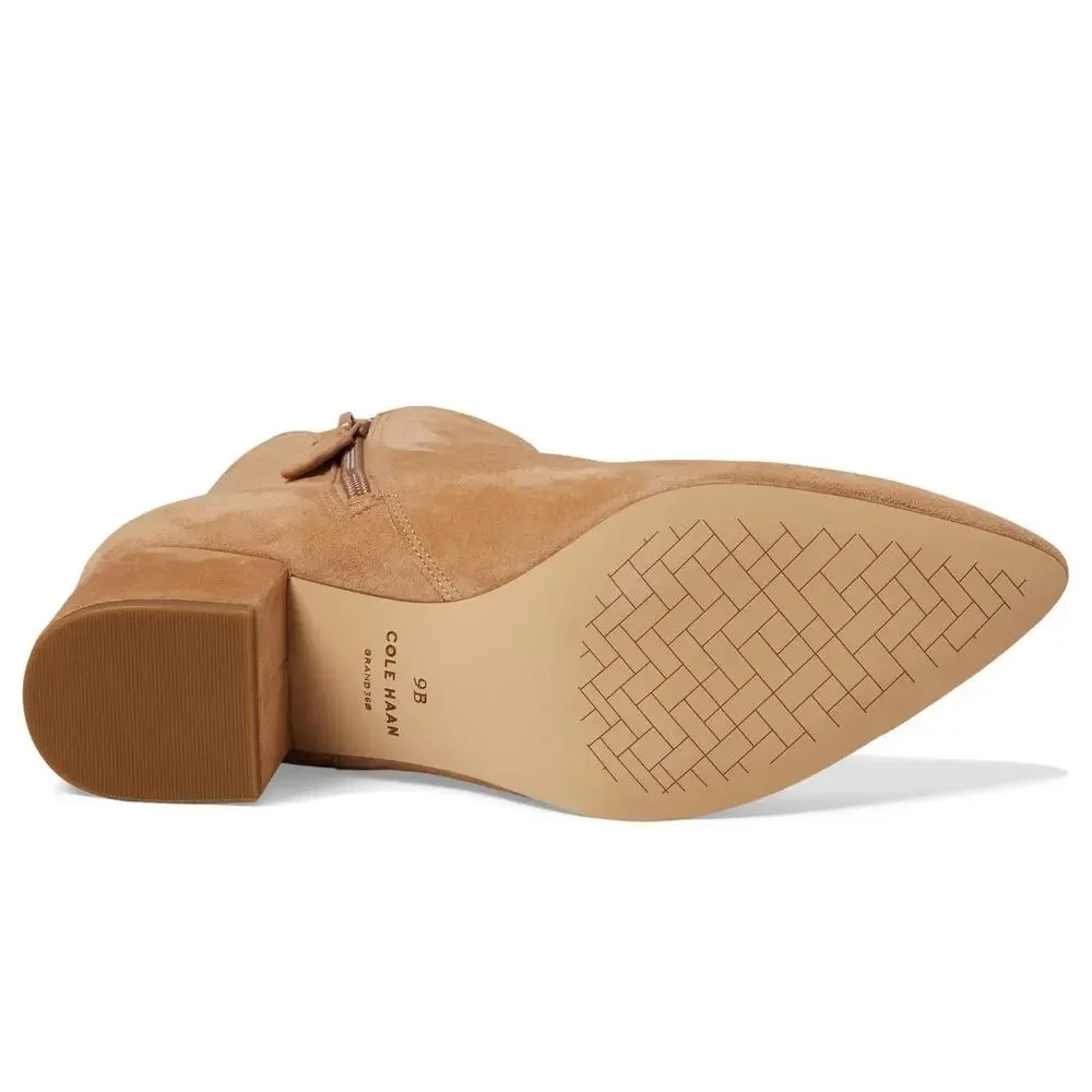 ELYSE BOOTIE (60 MM), BLUSH TAN SUEDE, 9.5-C US